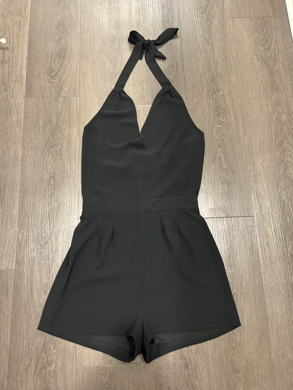 Naked Zebra Black Halter Romper